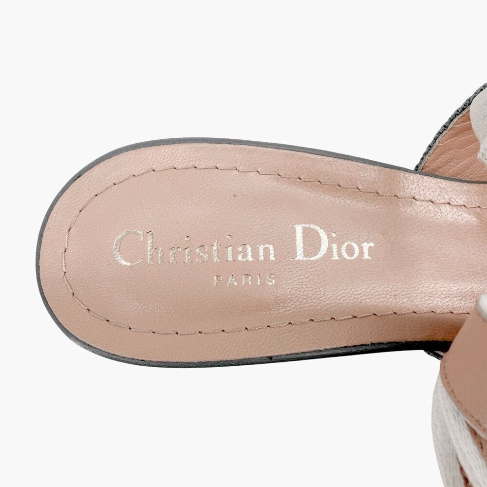 Christian Dior J’Adior Gray Slingback Pumps Size 39.5 US 9.5 Technical Mesh Heel - Picture 13 of 14